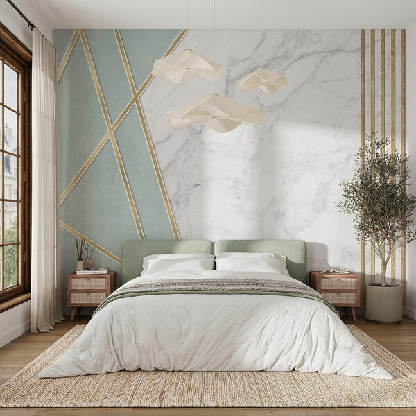 Elegáns menta és márvány design Elegáns menta és márvány design