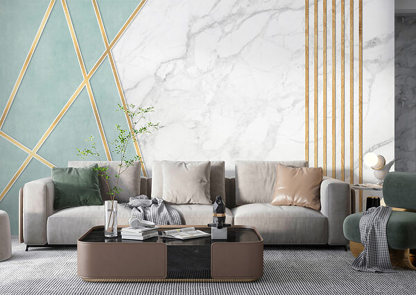 Elegáns menta és márvány design Elegáns menta és márvány design