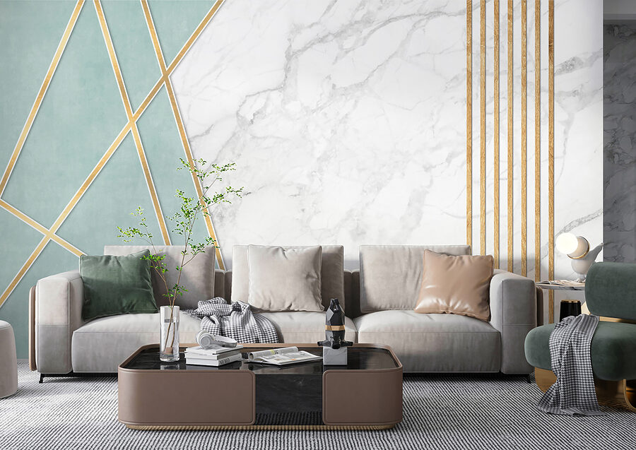 Fotótapéta Elegáns menta és márvány design - Image 6