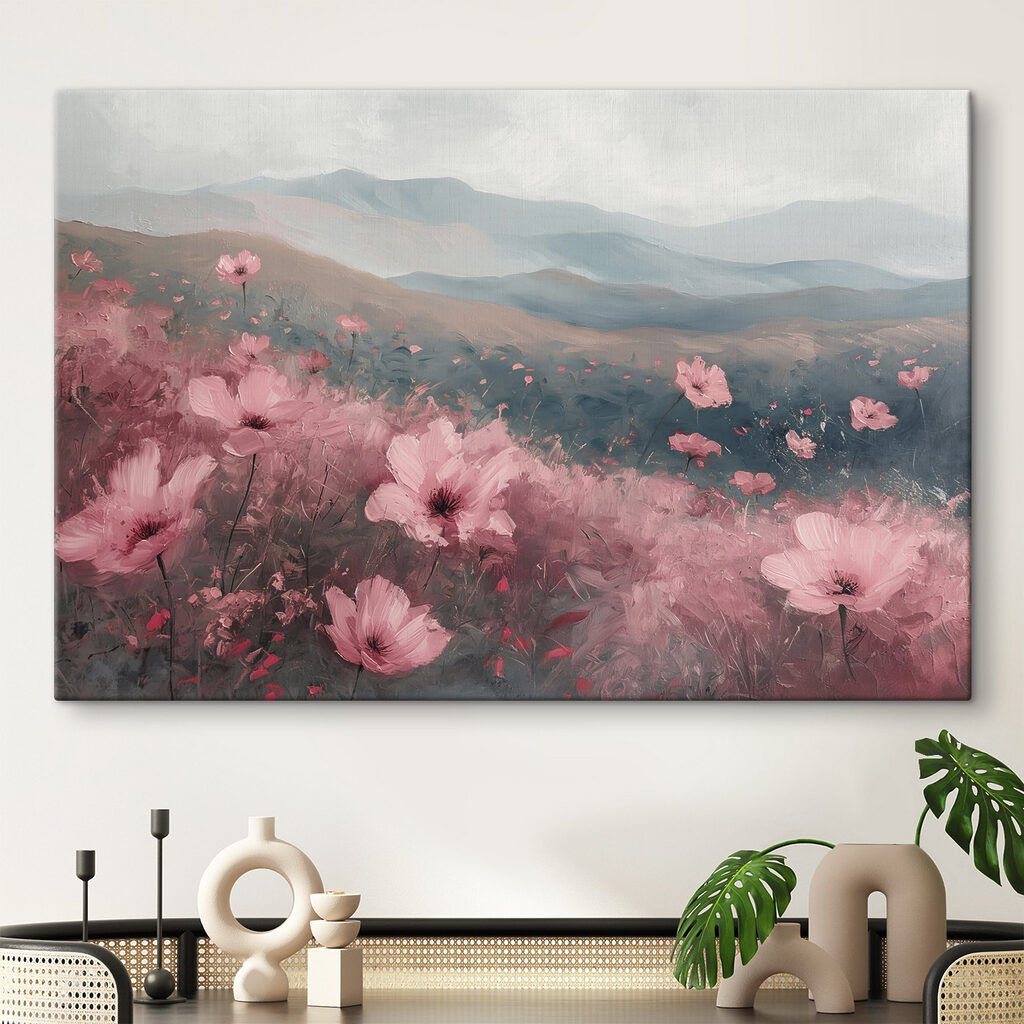 Field of pink flowers Field of pink flowers