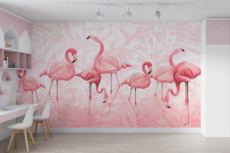 Egy csoport rózsaszín flamingó