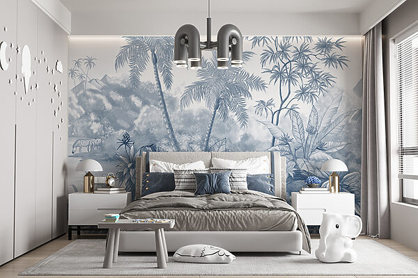 A drawing of a forest A drawing of a forest