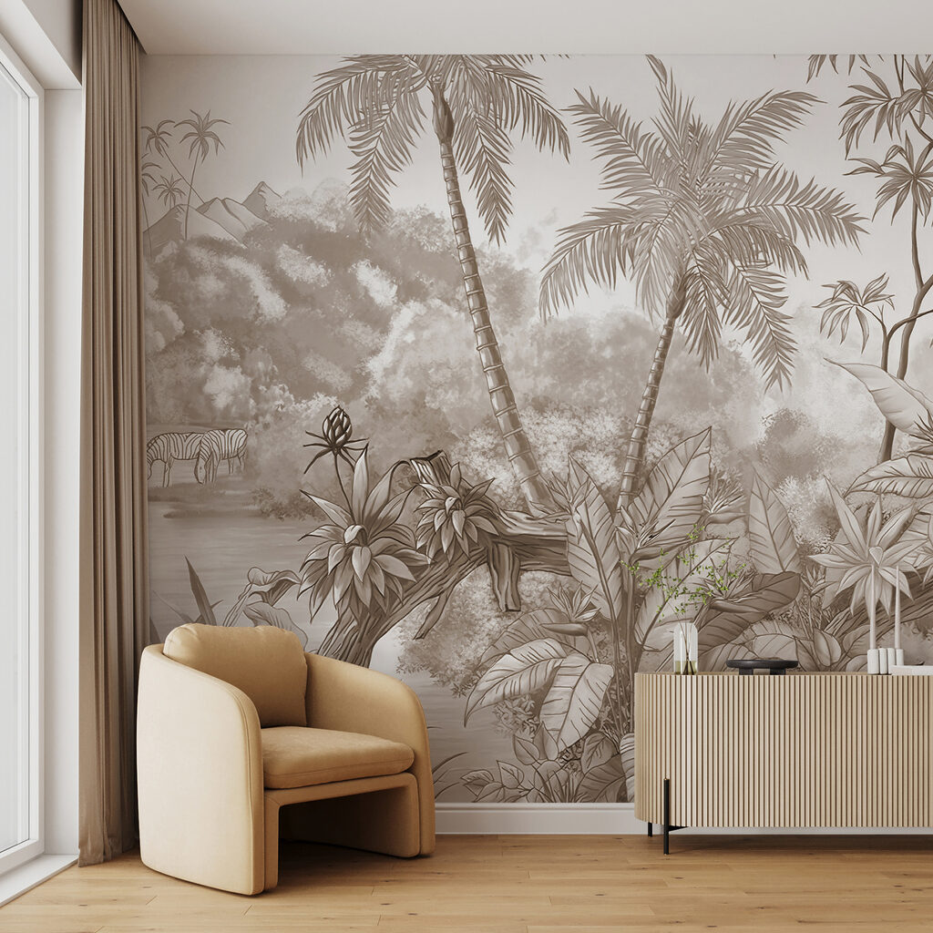 A drawing of a forest A drawing of a forest