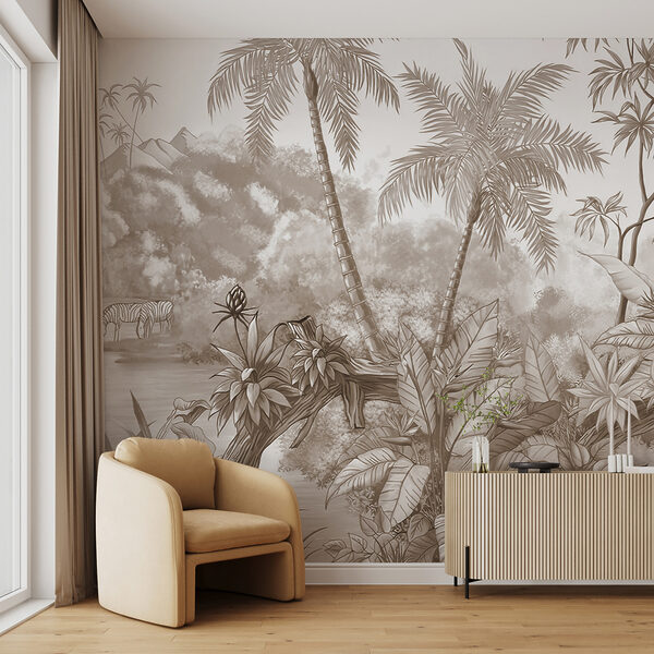 A drawing of a forest A drawing of a forest