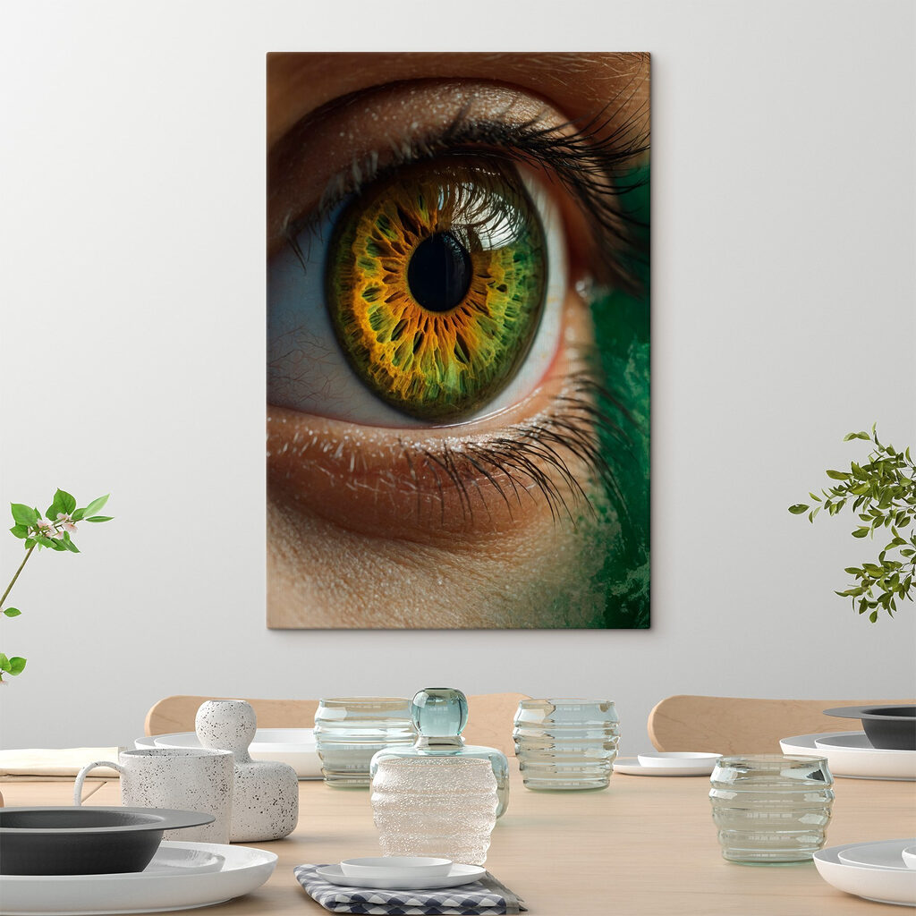Vibrant eye showcasing unique colors Vibrant eye showcasing unique colors