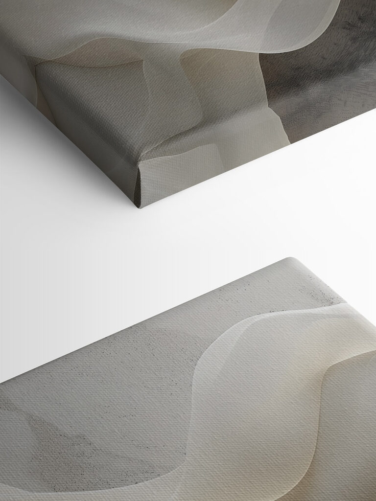 White fabric with wavy folds