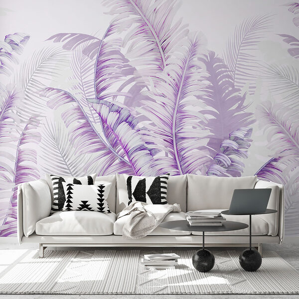 Finom lila páfránypáfrány mintás design. Finom lila páfránypáfrány mintás design.