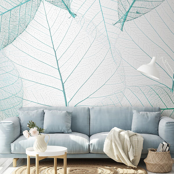 A group of leaves with veins