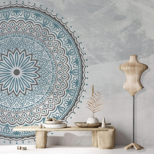 Egy kék és szürke mandala Egy kék és szürke mandala