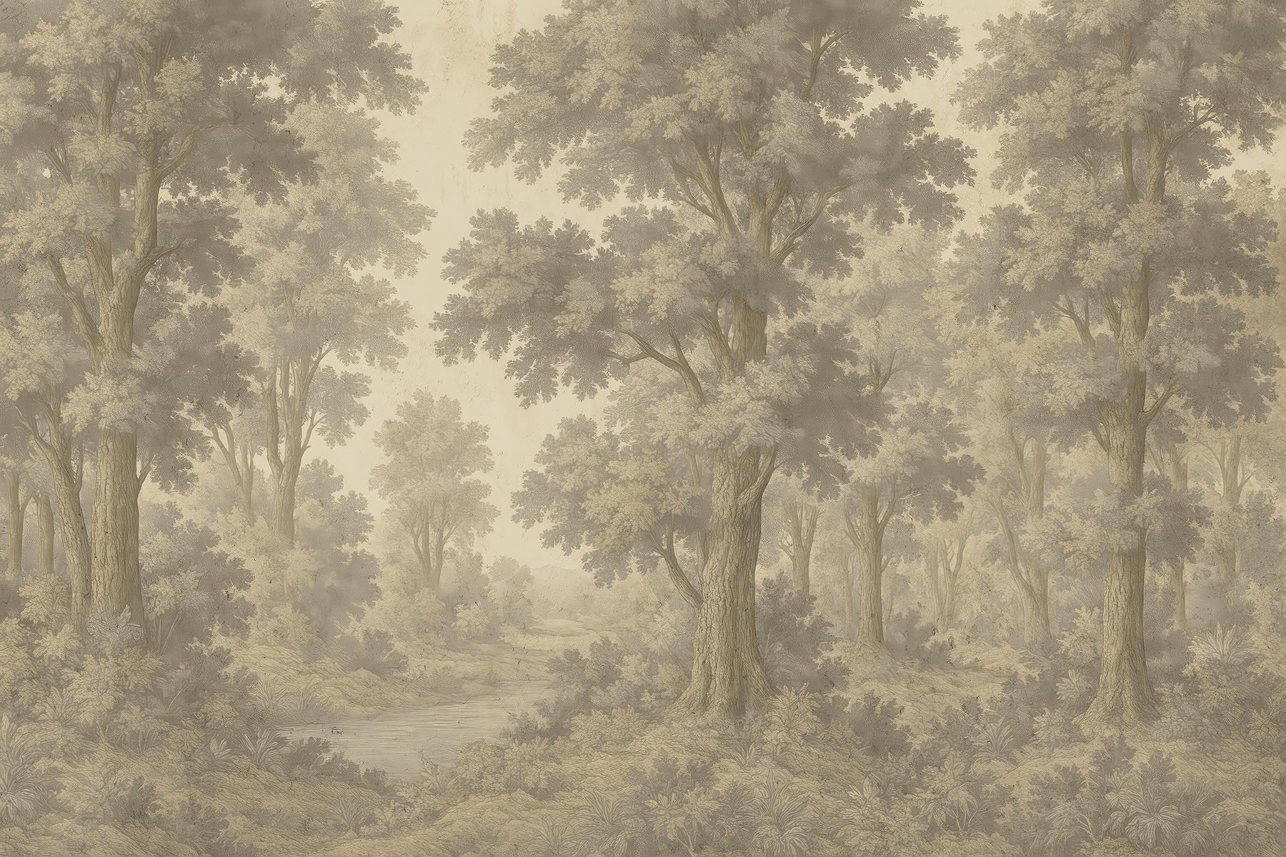Landscape with trees and a river Landscape with trees and a river
