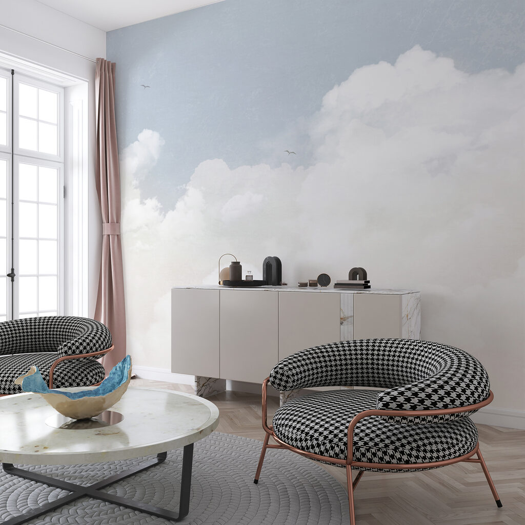 A blue sky with clouds A blue sky with clouds