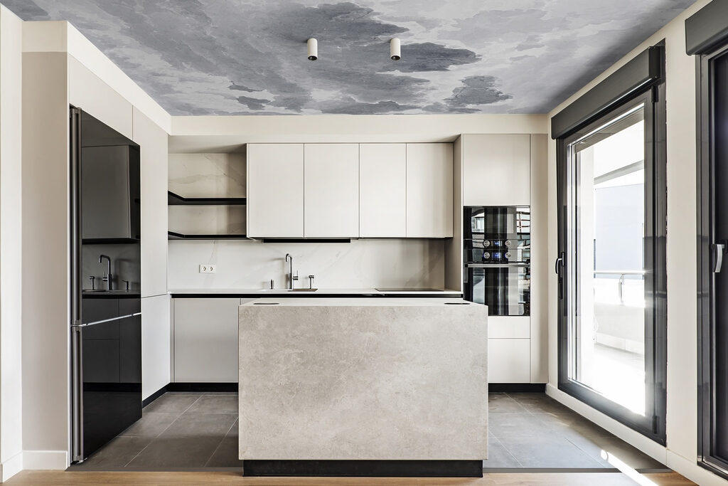 A grey and white sky A grey and white sky