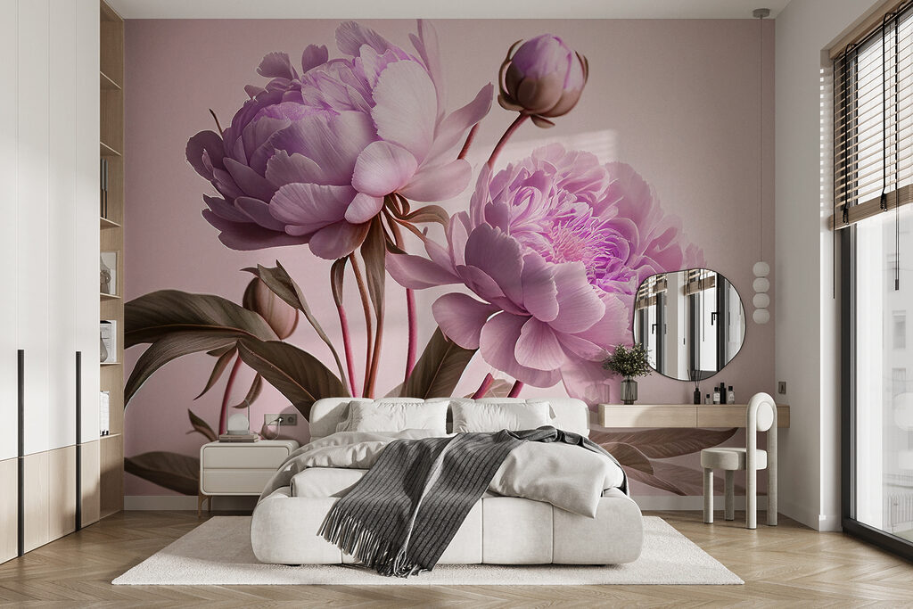 Elegant pink peonies in soft bloom Elegant pink peonies in soft bloom