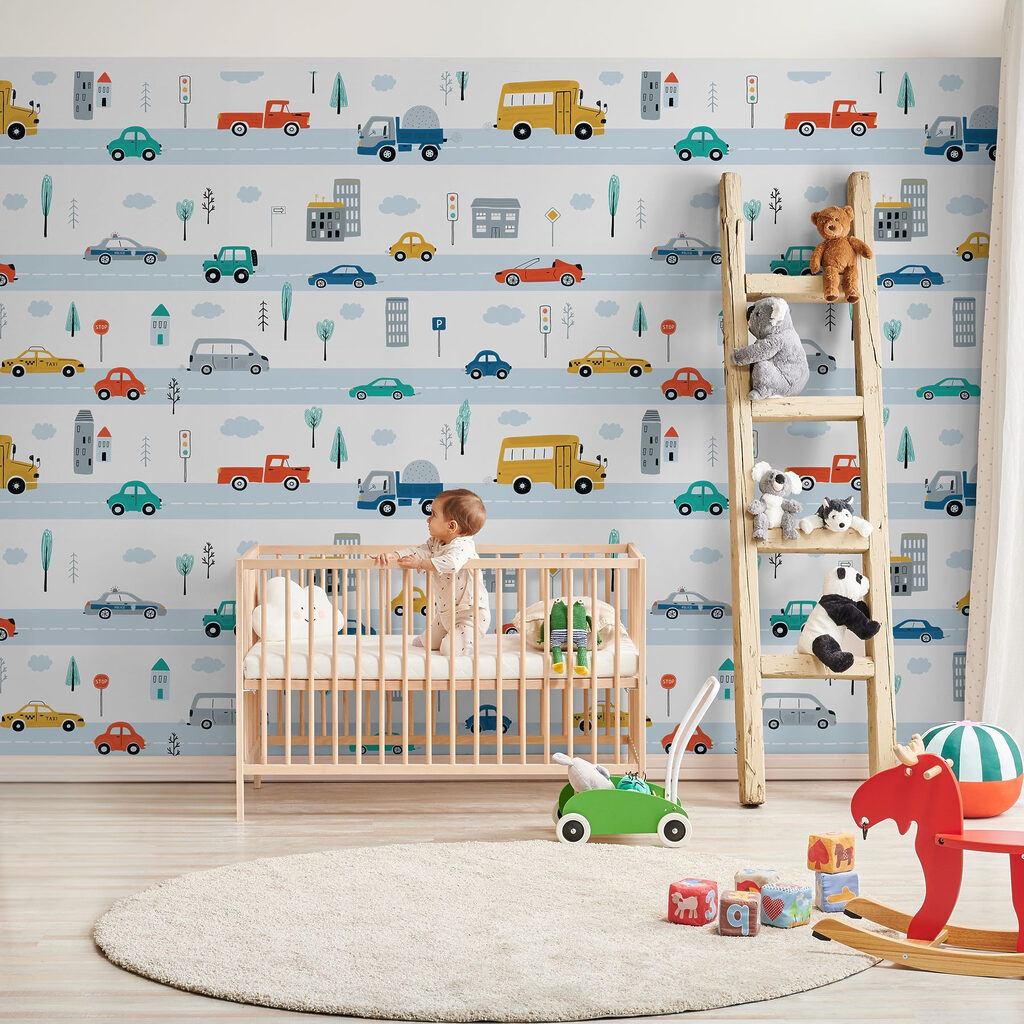 Pattern of cars and trucks Pattern of cars and trucks