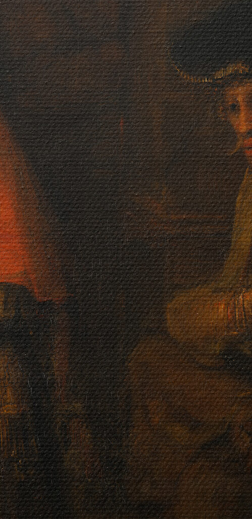 A painting of a group of people