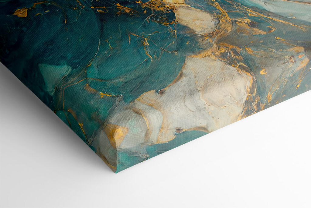 Aquamarine currents swirl into abyss