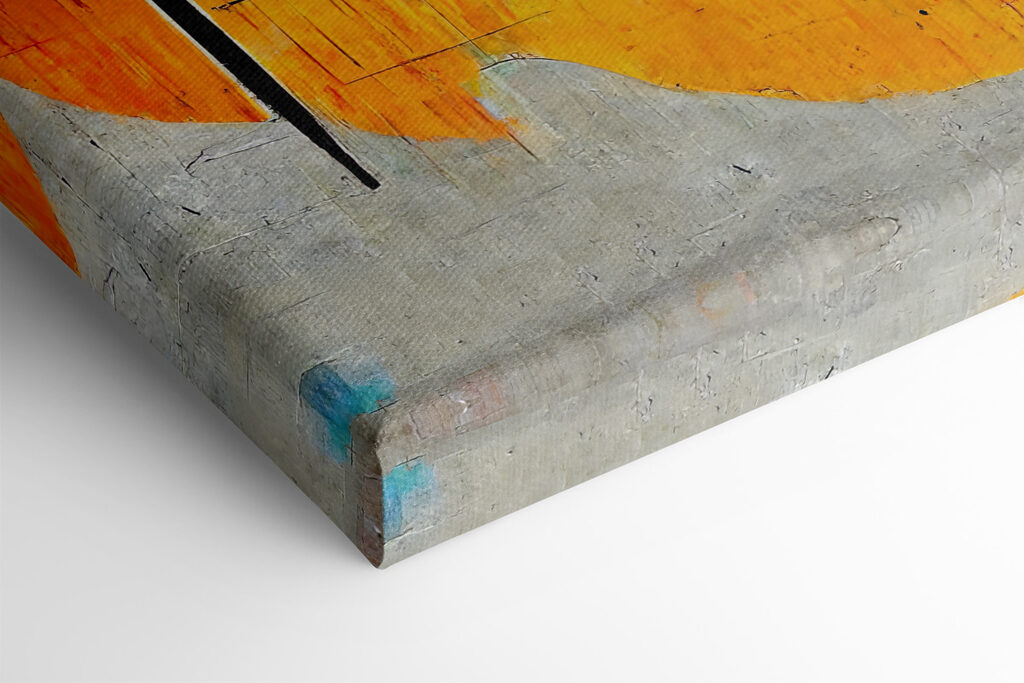 A painting of guitars and instruments