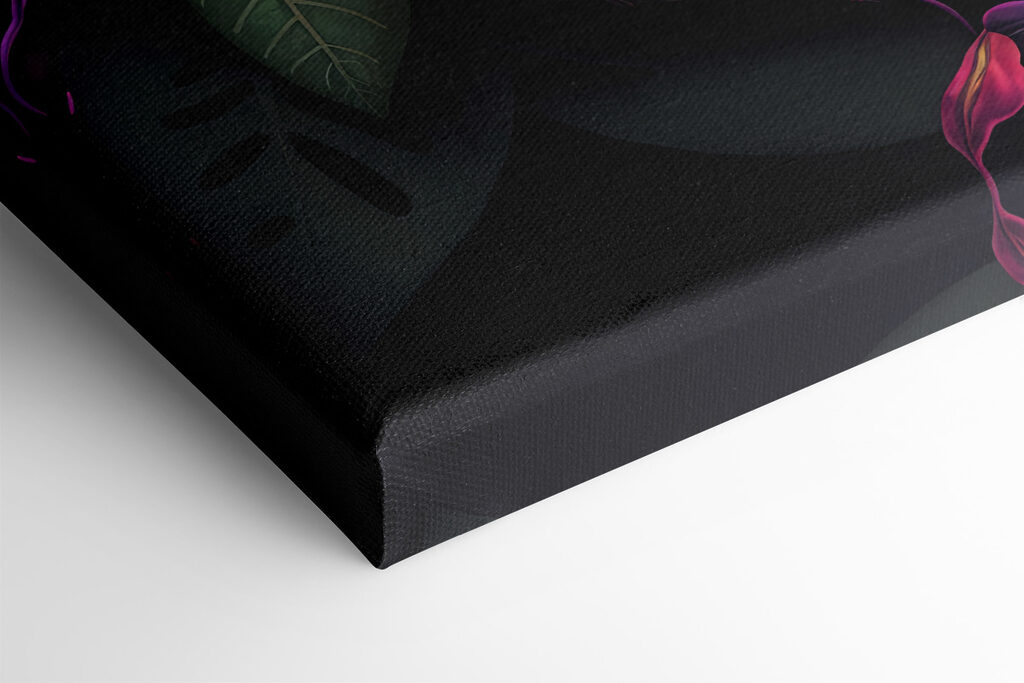 A colorful bird sitting on a ball of flowers