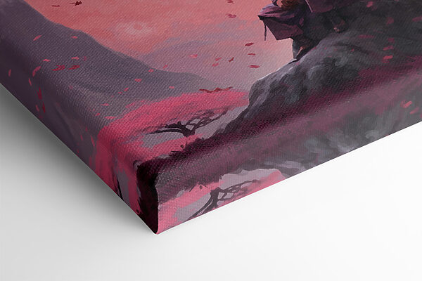 A man sitting on a rock with a sword