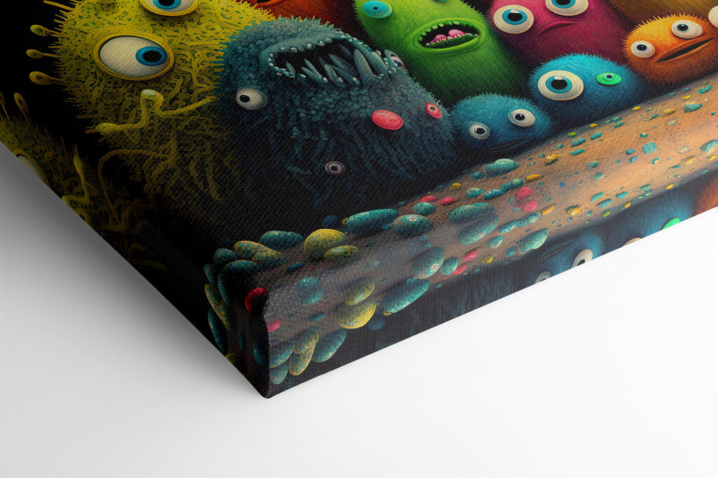 A group of colorful monsters A group of colorful monsters