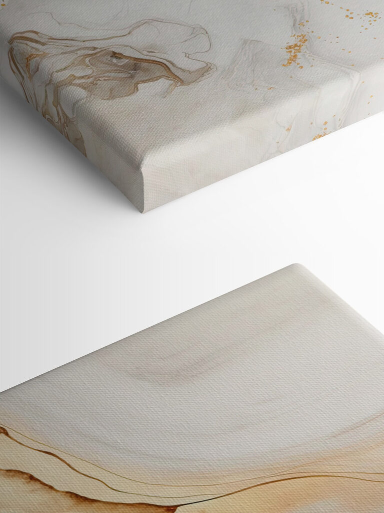 Elegant swirls of cream and amber