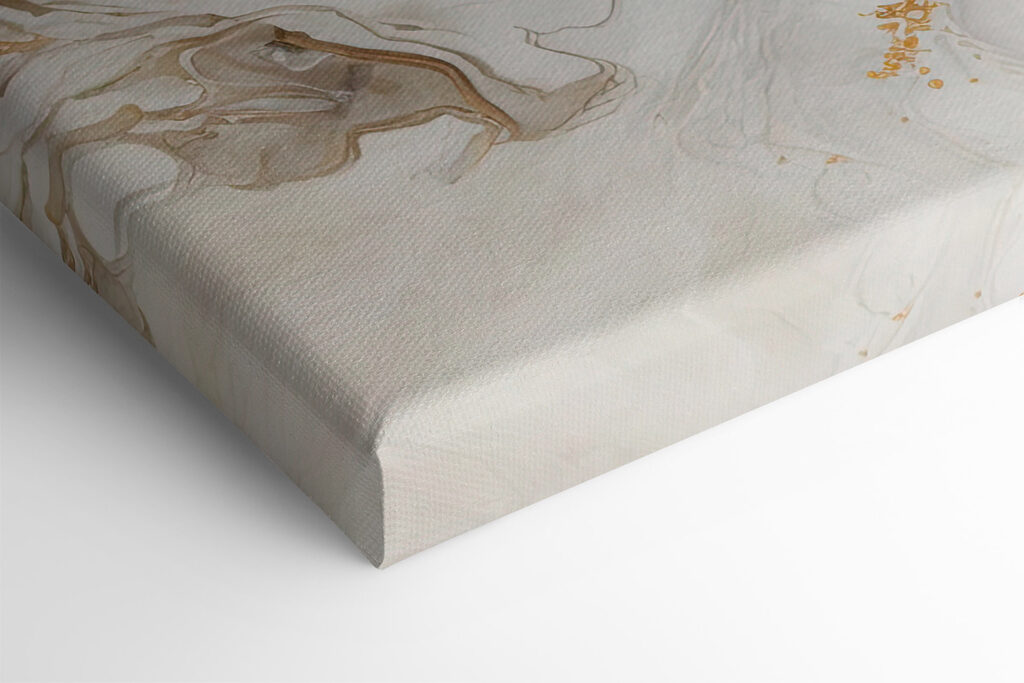 Elegant swirls of cream and amber