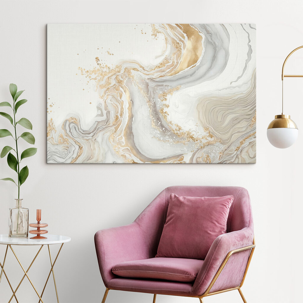 Elegant Swirls of Cream and Amber