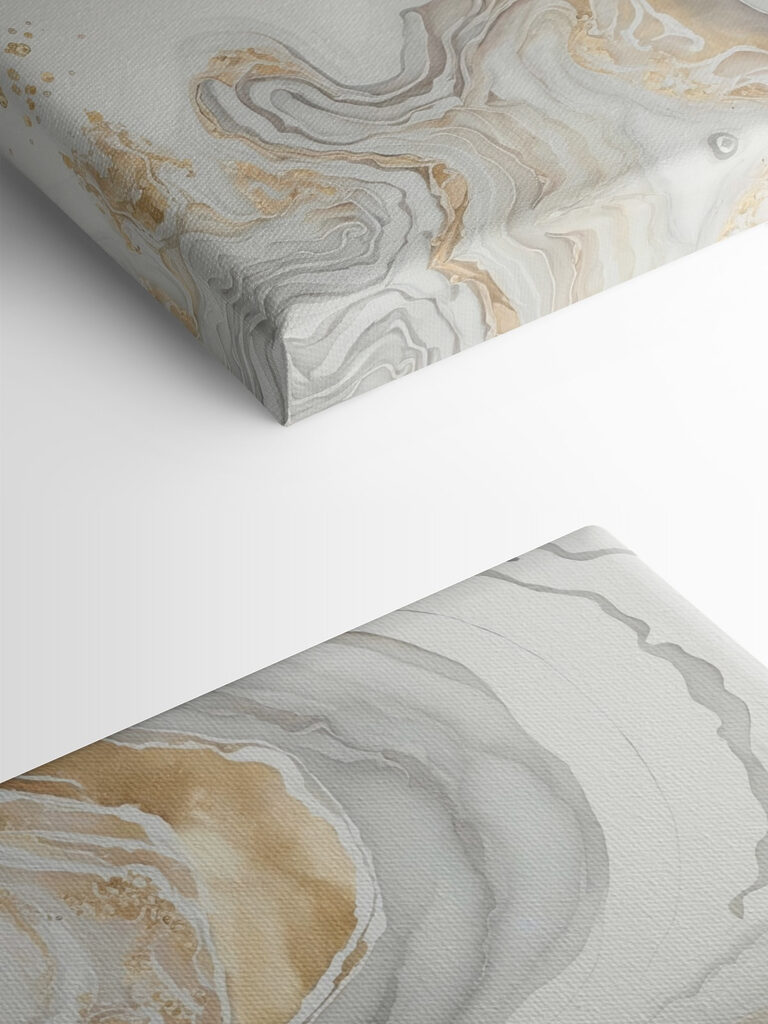 Elegant Swirls of Cream and Amber