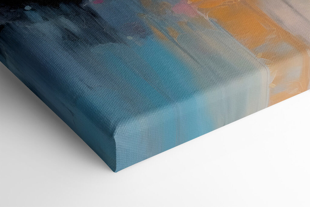 A painting of a colorful sky