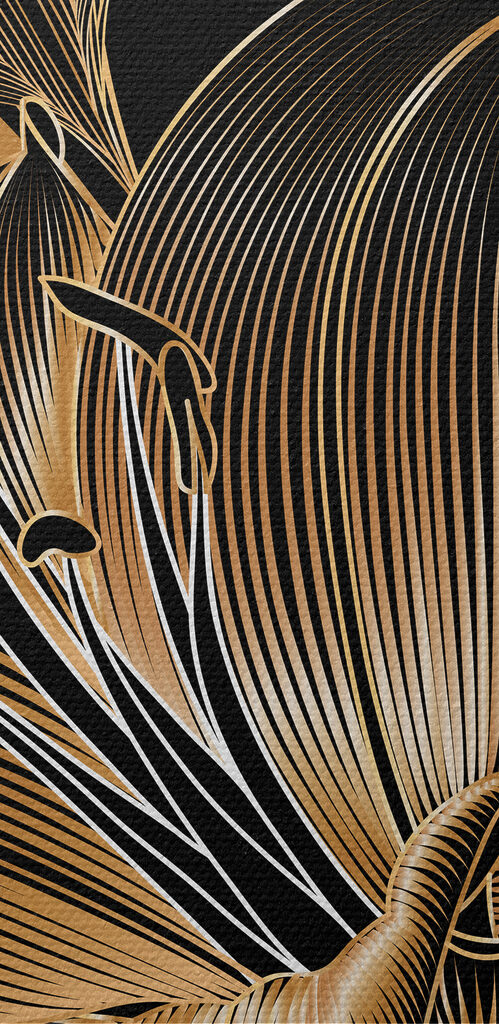 Elegant black and amber floral art Elegant black and amber floral art