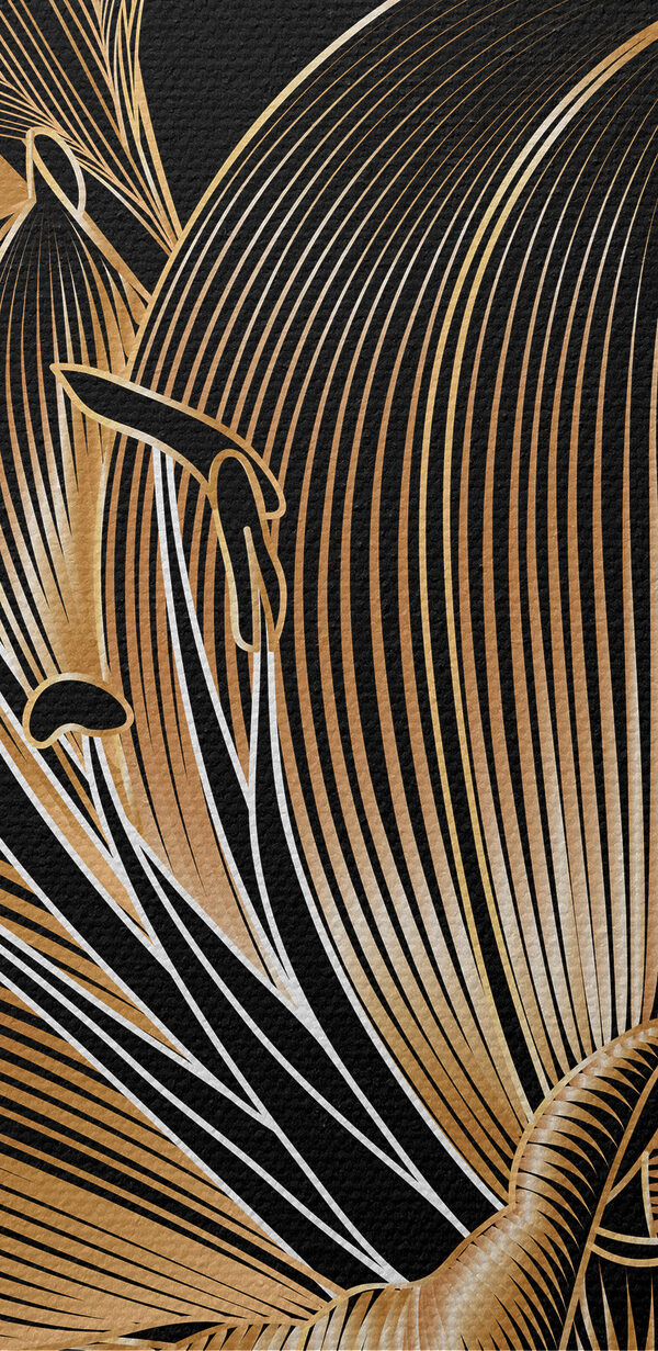 Elegant black and amber floral art Elegant black and amber floral art