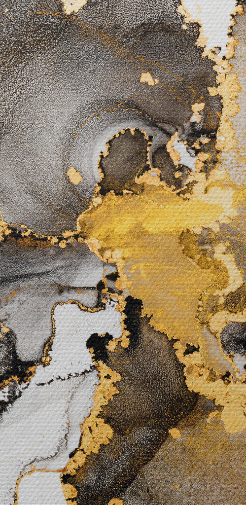 A close up of a painting