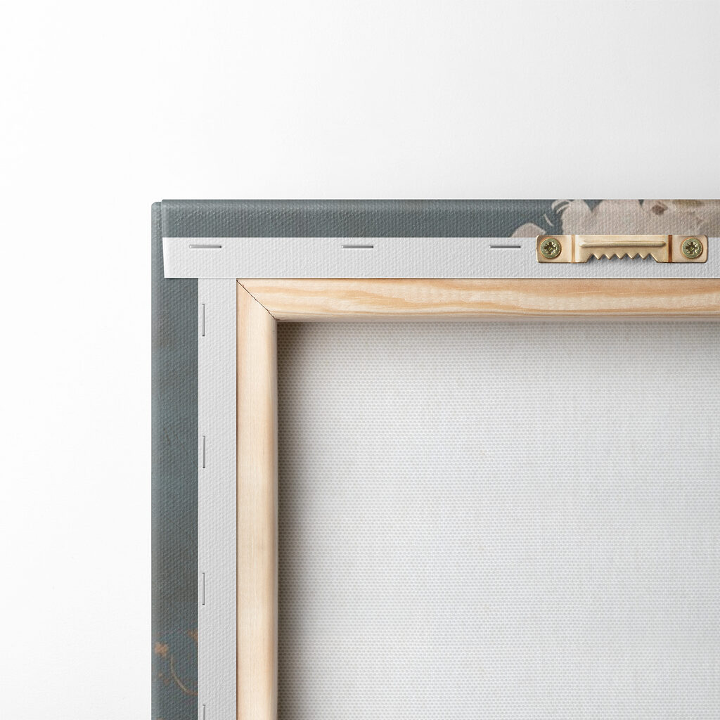 A painting of flowers and leaves