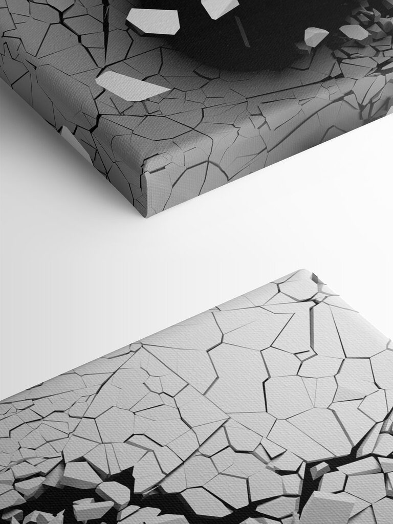 A football ball breaking through a wall