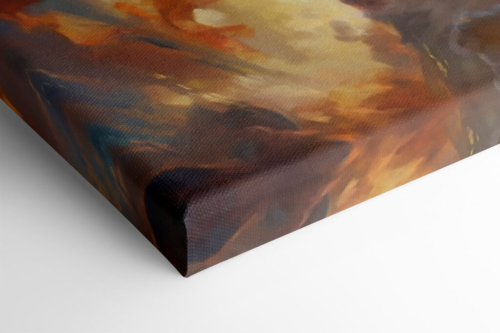 A painting of a person in armor with wings and a sword A painting of a person in armor with wings and a sword