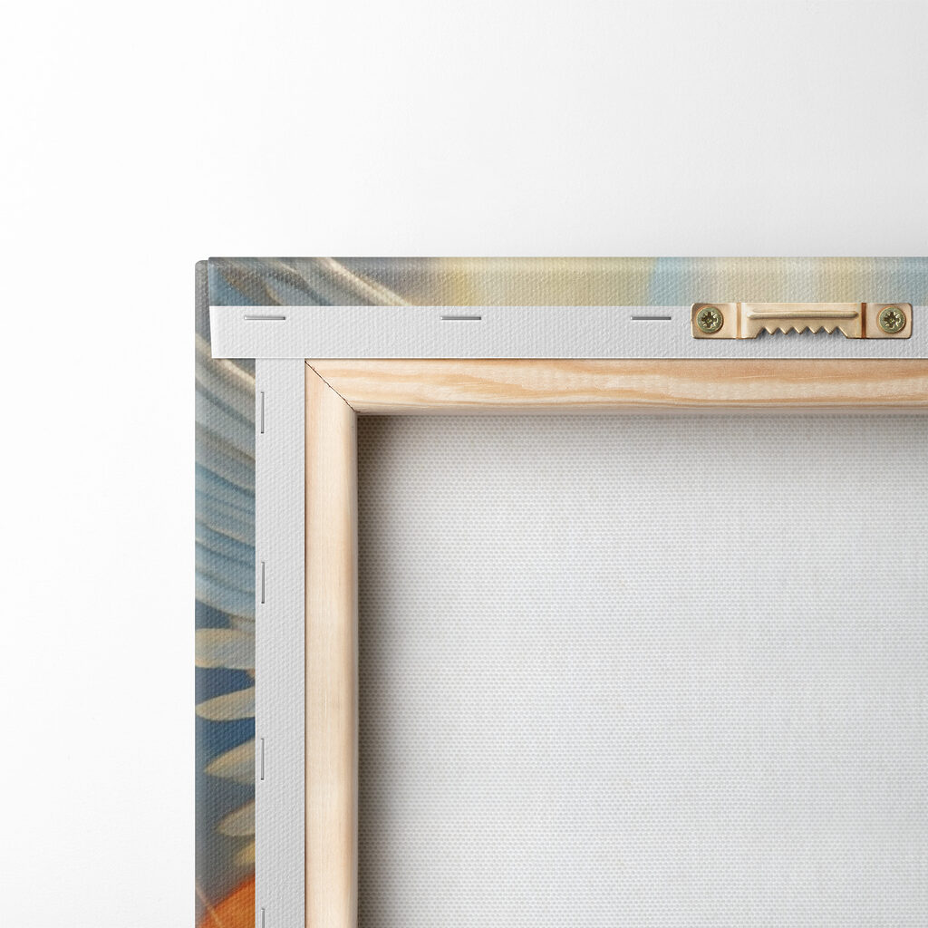 A painting of a person in armor with wings and a sword A painting of a person in armor with wings and a sword