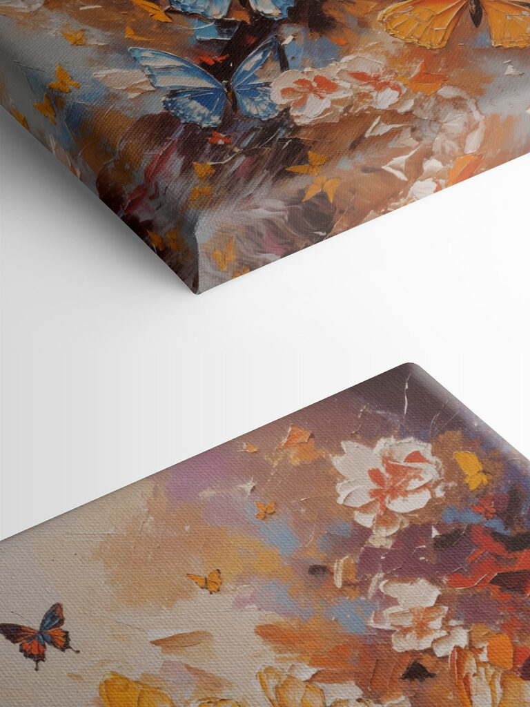 A painting of butterflies A painting of butterflies