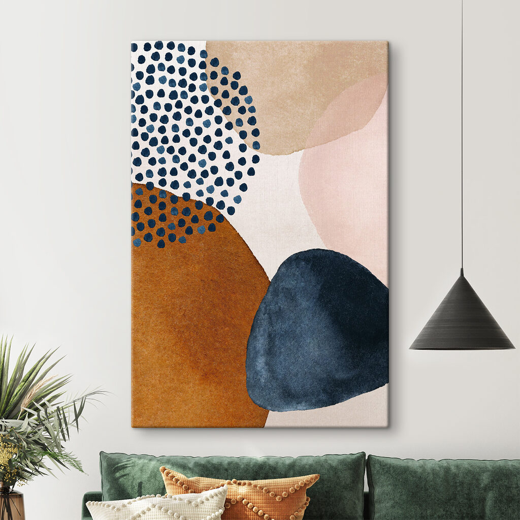 A painting of different shapes and colors