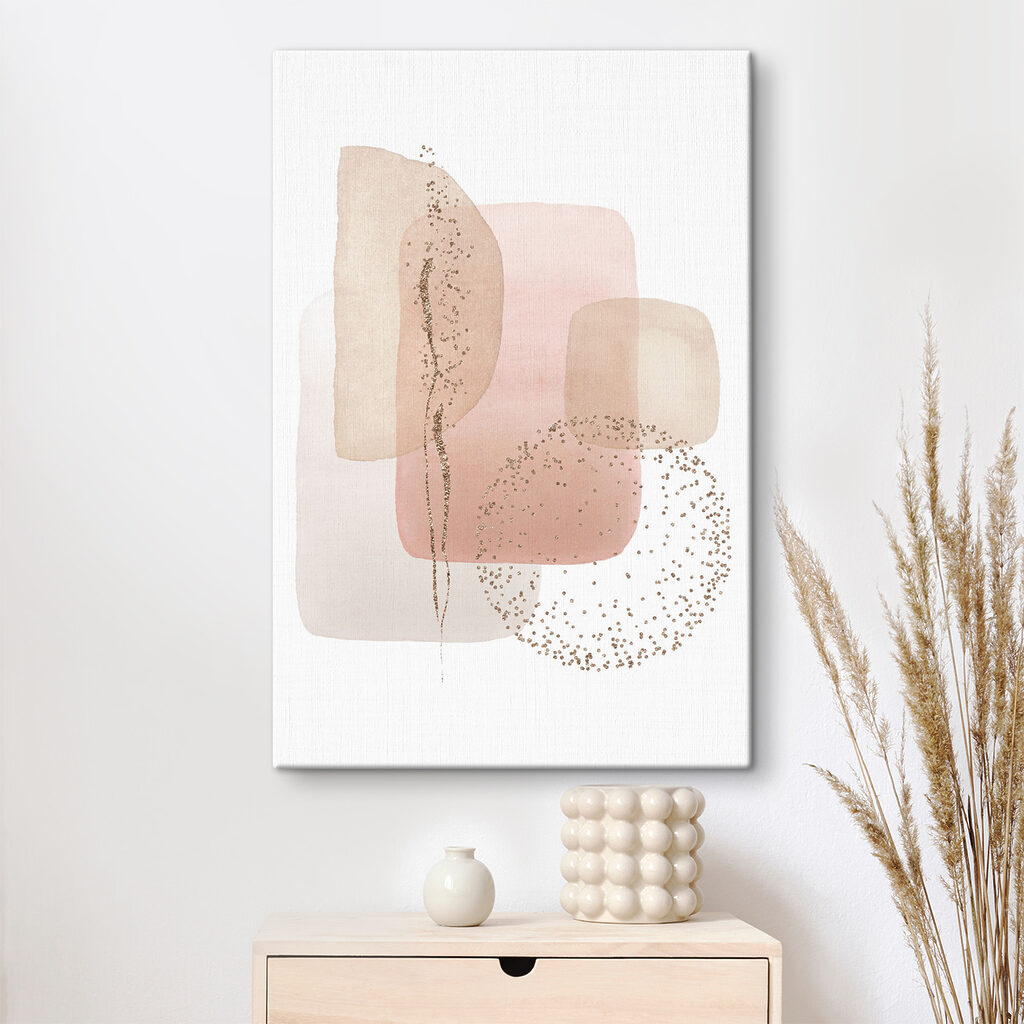 A watercolor painting of squares and dots A watercolor painting of squares and dots