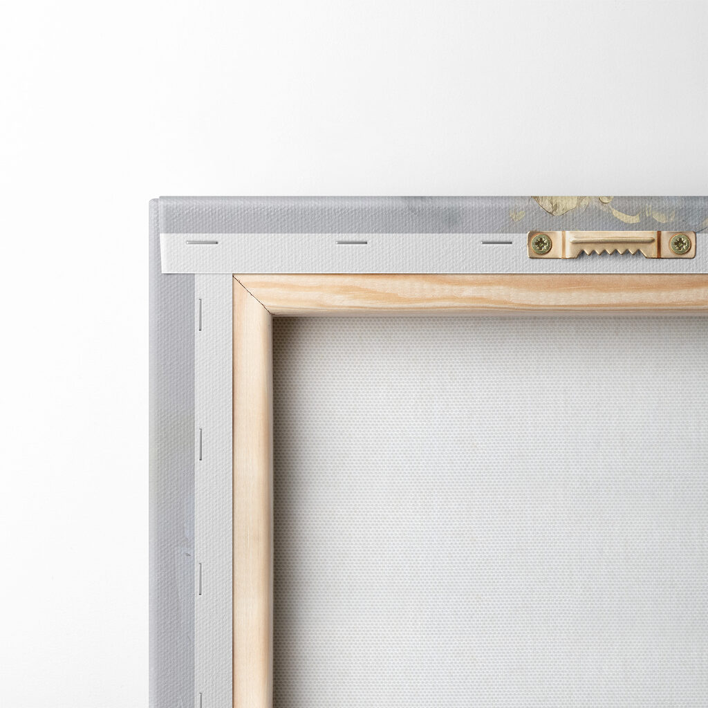 A painting of white flowers