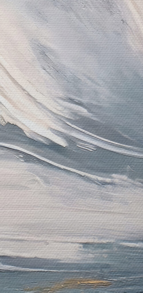 A painting of a flower