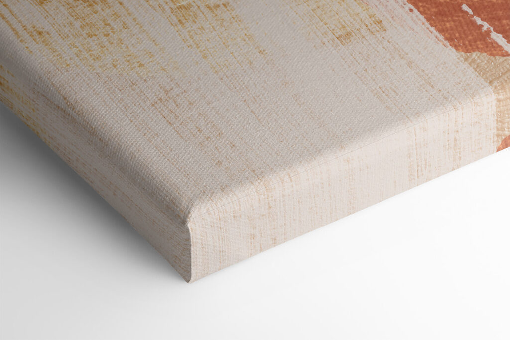 A close up of a painting