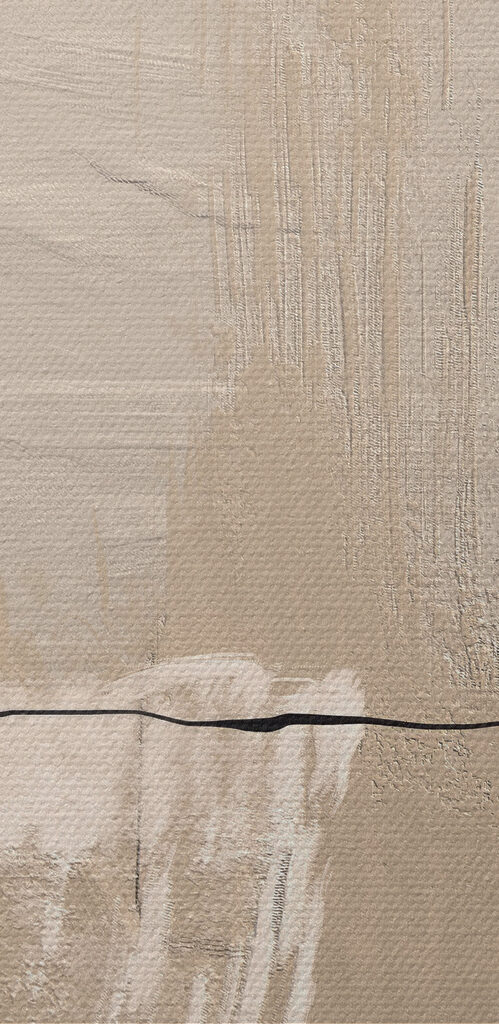 A white and brown paint on a wall