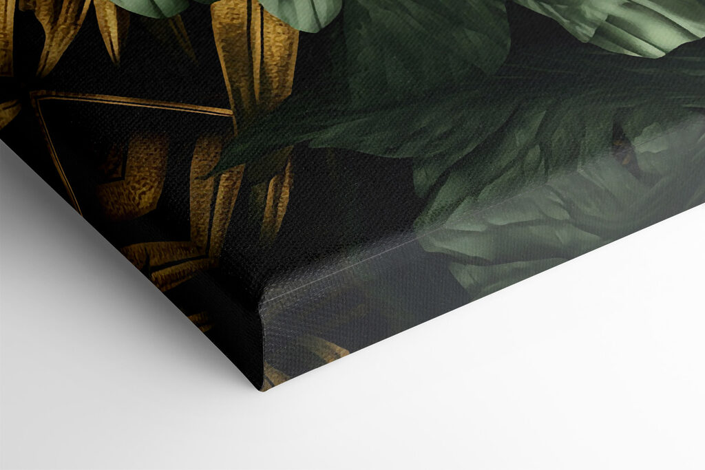 Lush leaves in shimmering hues