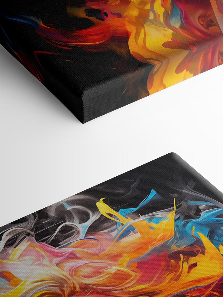 A woman with colorful hair