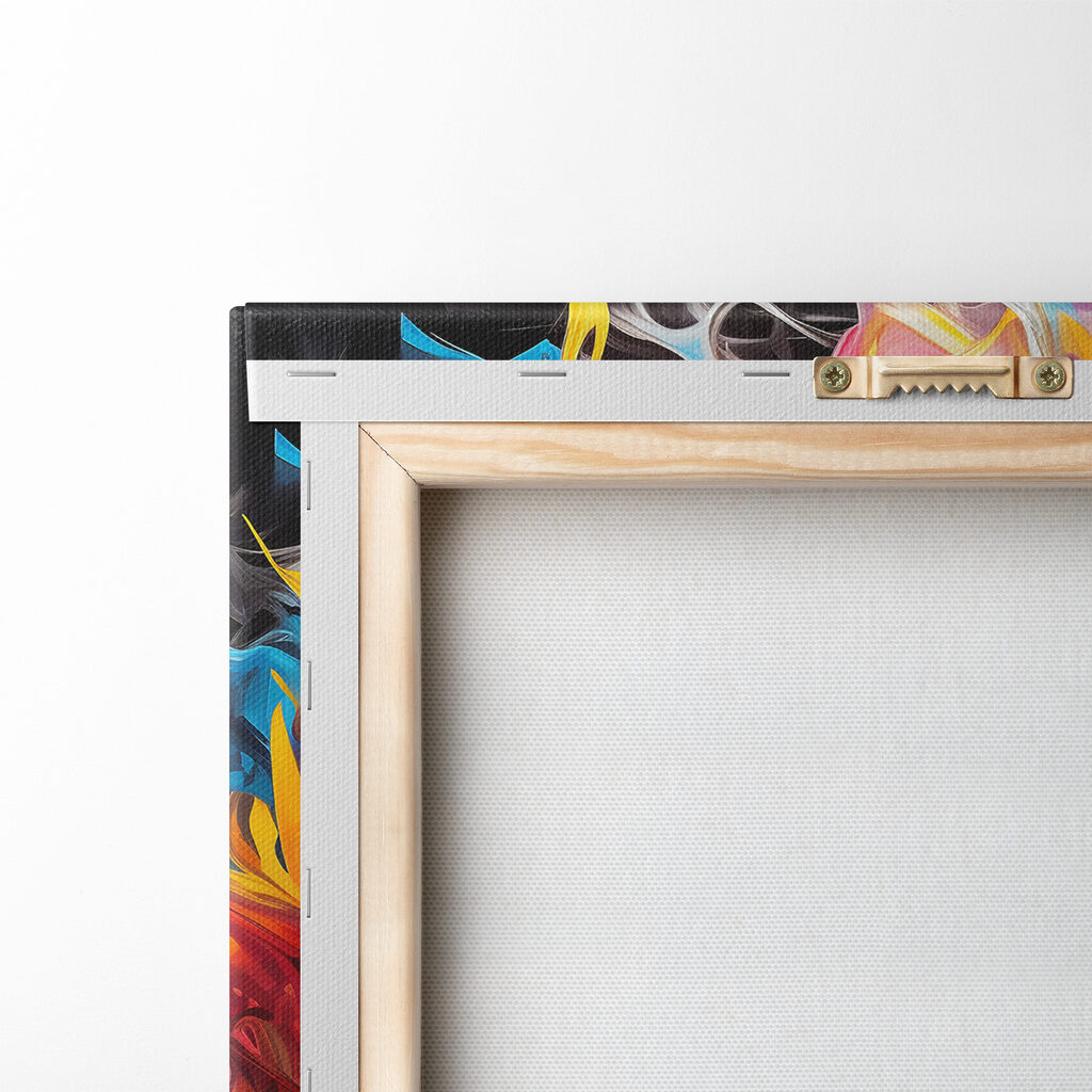 A woman with colorful hair