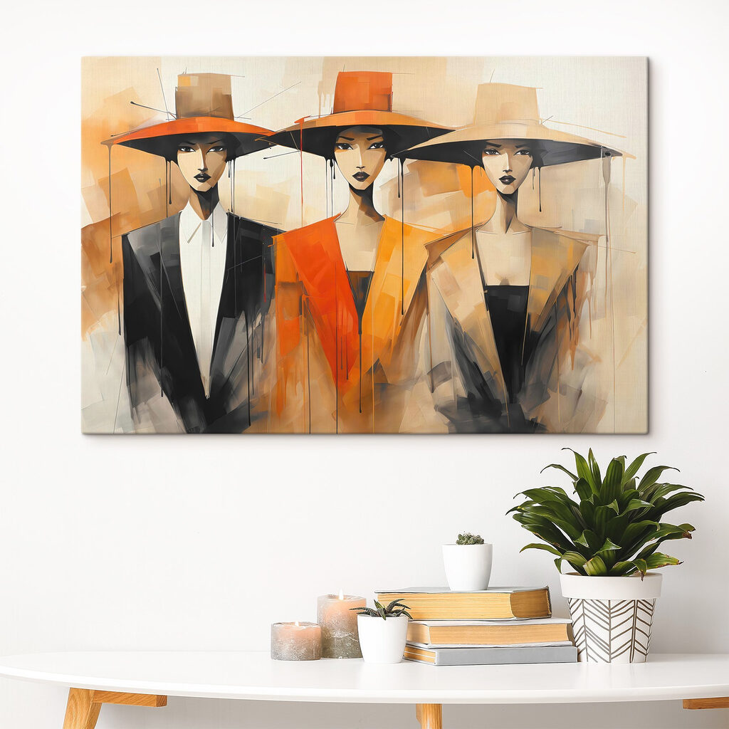 A group of women wearing hats A group of women wearing hats