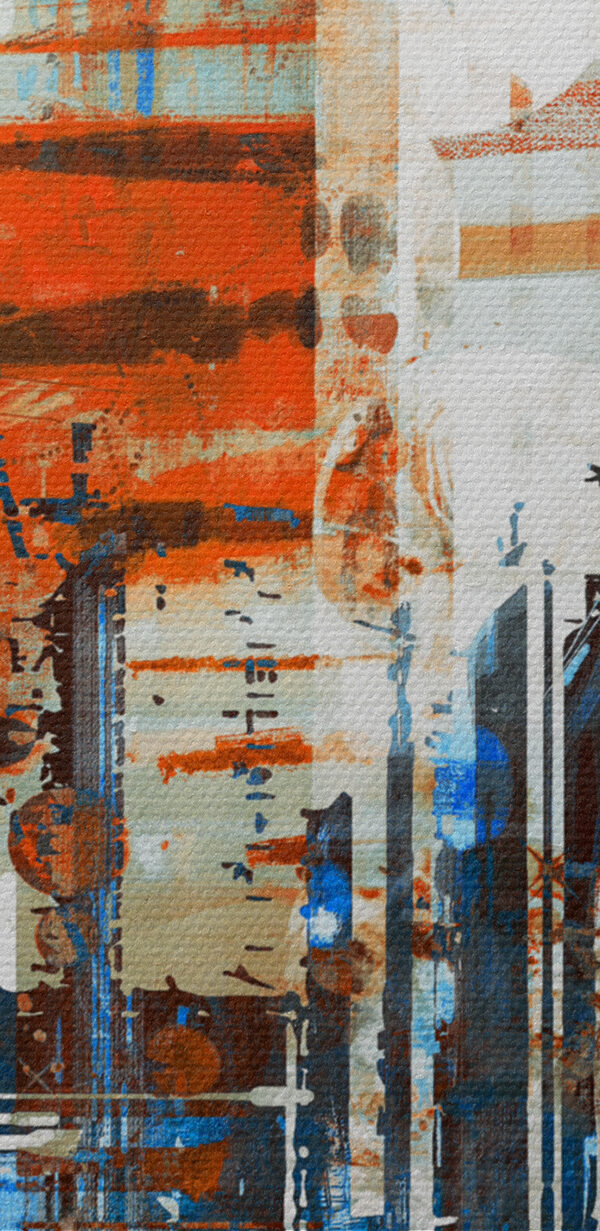 A painting of a city A painting of a city
