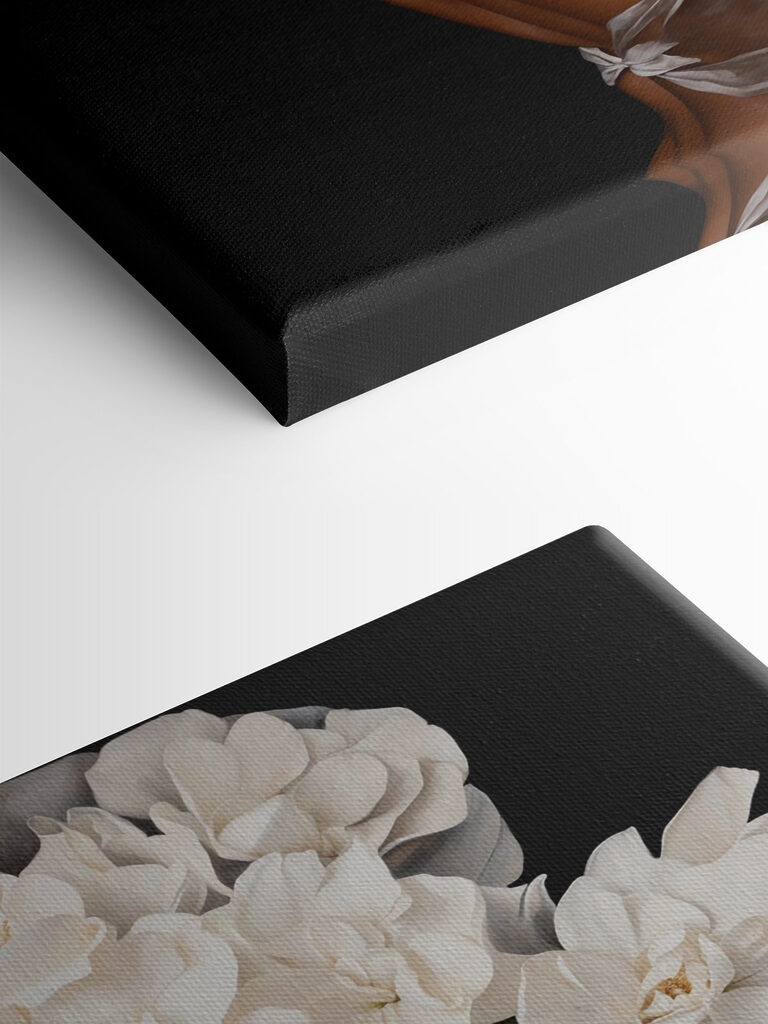 A woman with white flowers on her head