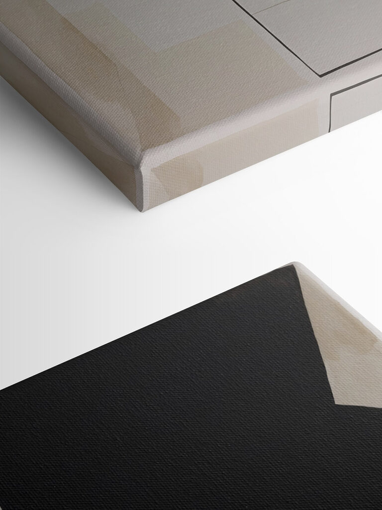 A black and white piece of art